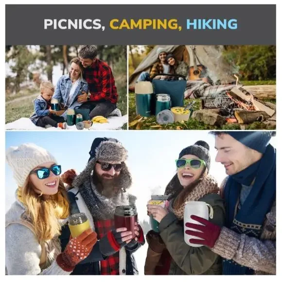 Insulated Food Jar for Hot Food in a Bag - 15 & 21 Oz Soup Lunch Box Container f - Picture 7 of 7